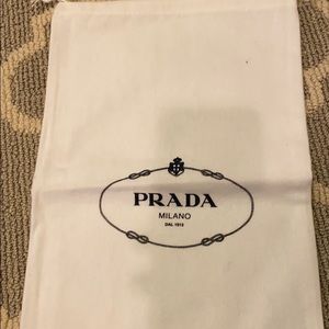 Prada white shoe duster bag